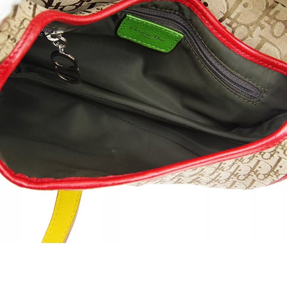 Vintage Christian Dior Rasta Saddle Bag John Galliano - Picture 6 of 7